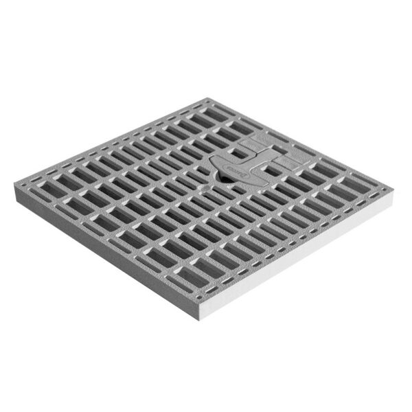 CoperchioagrigliaconmanigliaDakota300x300mmgrigioperpozzettoispezione