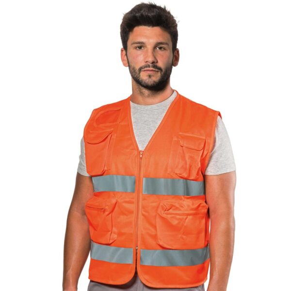 GiletdalavoroLogicaPocketHVadaltavisibilitàcontasche(tg.M-3XL)