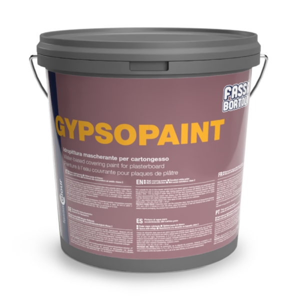 IdropitturabiancalavabileemascheranteFassaBortoloGypsopaintpercartongesso(Secchio5-14lt)