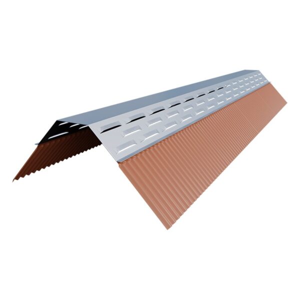 SottocolmoventilatorigidoRiwegaVenti-techMetalrossomarroneinacciaioealluminio,1mt(10pz)