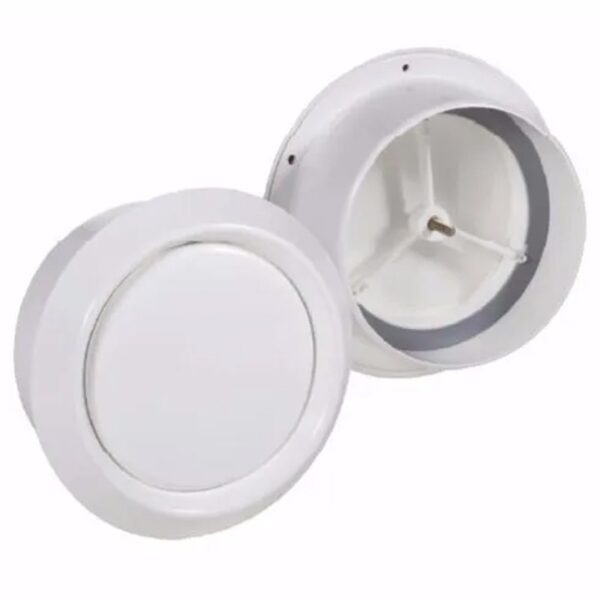 ValvoladiventilazionefissaDakota125mmcondiffusoreregolabileinABSbiancoopaco